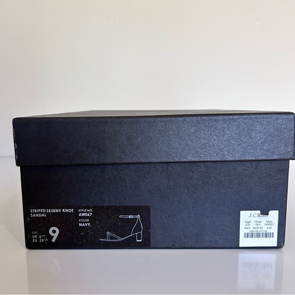 J Crew Skinny Cross Strap Sandals in Stripe Size 9 - Picture 6 of 6